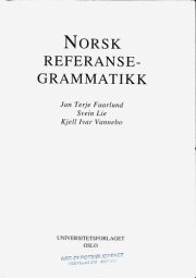 Couverture : Norsk referansegrammatikk