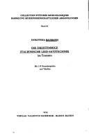 Couverture : Die dreistimmige italienische Lied-Satztechnik im Trecento