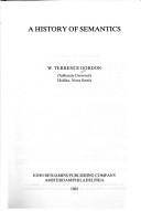 Couverture : History of Semantics (Studies in the History of the Language Sciences)