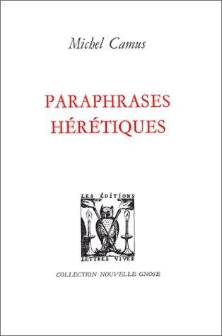 Couverture : Paraphrases hérétiques