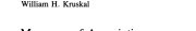 Couverture : Measures of association for Cross classifications