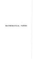Couverture : The Collected Mathematical Papers of James Joseph Sylvester