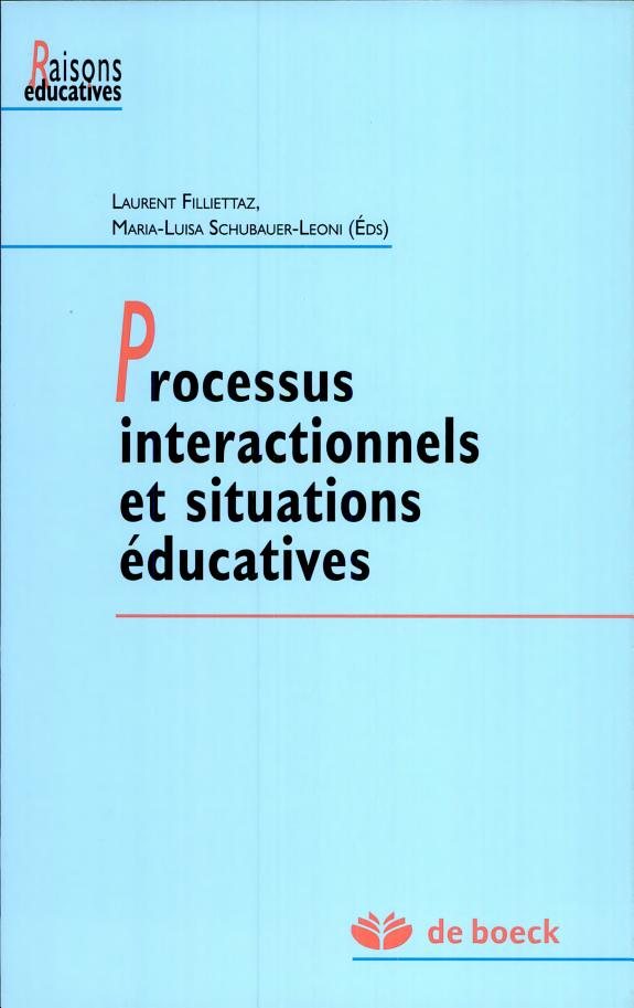 Couverture : Processus interactionnels et situations éducatives