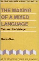 Couverture : The making of a mixed language