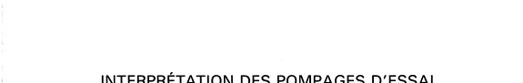 Couverture : Interprétation des pompages d'essai en milieu fissuré aquifère