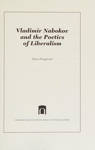 Couverture : Vladimir Nabokov and the poetics of liberalism