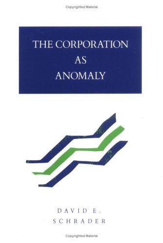 Couverture : The corporation as anomaly