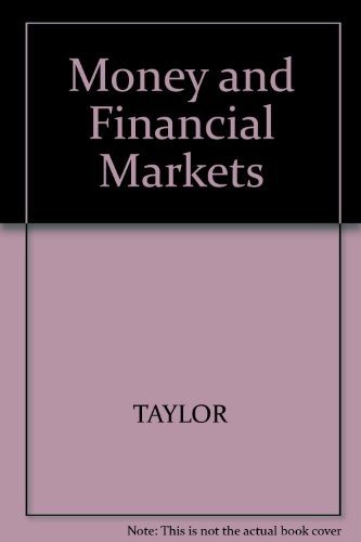 Couverture : Money and financial markets