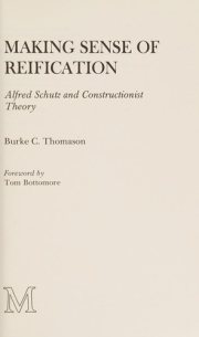 Couverture : Making sense of reification