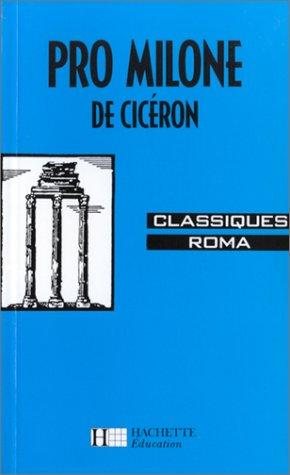 Couverture : Pro Milone de Cicéron
