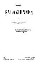 Couverture : Les Salaziennes