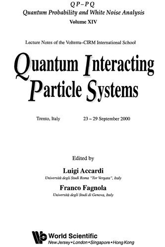 Couverture : Quantum interacting particle systems