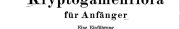 Couverture : Die Algen ....