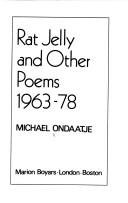 Couverture : Rat Jelly and Other Poems, 1963-1978