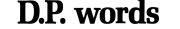 Couverture : D.P. words