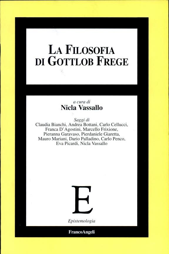 Couverture : La Filosofia Di Gottlob Frege