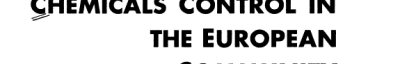 Couverture : Chemicals control in the European community
