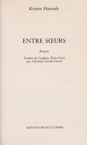 Couverture : Entre soeurs