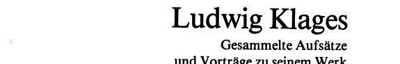 Couverture : Ludwig Klages