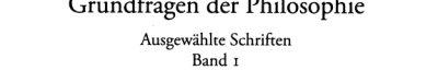 Couverture : Grundfragen der Philosophie
