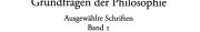 Couverture : Grundfragen der Philosophie