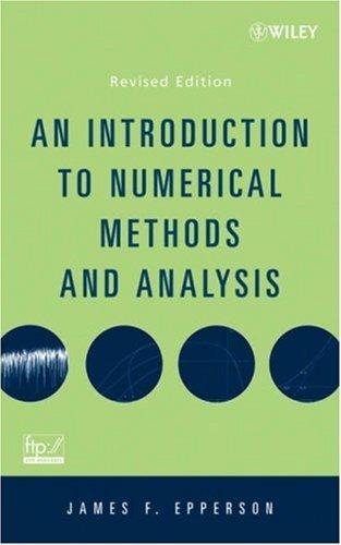 Couverture : An introduction to numerical methods and analysis