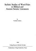 Couverture : Stylistic studies of word-pairs in biblical and ancient Semitic literatures