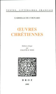 Couverture : Œuvres chrétiennes
