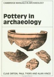 Couverture : Pottery in archaeology