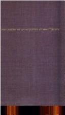Couverture : Phylogeny of an acquired characteristic