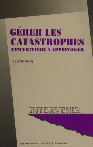 Couverture : Gérer les catastrophes