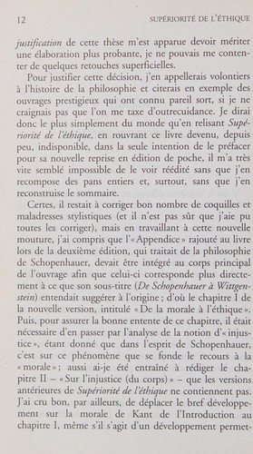 Couverture : Supériorité de l'éthique (Philosophie) (French Edition)