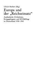 Couverture : Europa und der "Reichseinsatz"