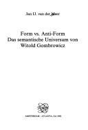 Couverture : Form vs. Anti-Form