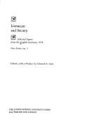 Couverture : Literature and society