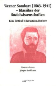 Couverture : Werner Sombart (1863-1941)