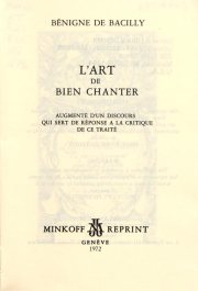 Couverture : L'art du chant