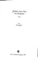 Couverture : Studien zum Chor bei Euripides