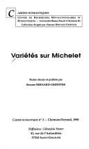 Couverture : Variétés sur Michelet