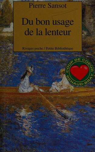 Couverture : Du bon usage de la lenteur