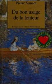 Couverture : Du bon usage de la lenteur