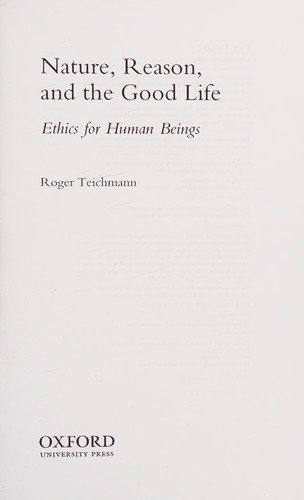 Couverture : Nature, reason, and the good life