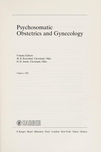 Couverture : Psychosomatic Obstetrics and Gynecology