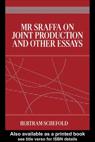 Couverture : Mr. Sraffa on joint production and other essays