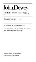 Couverture : The Later Works of John Dewey, Volume 5, 1925 - 1953