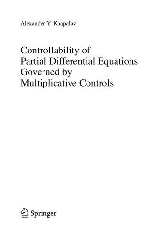 Couverture : Controllability of partial differential equations governed by multiplicative controls