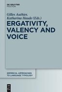 Couverture : Ergativity, Valency and Voice