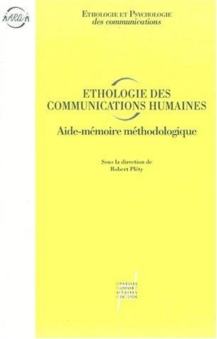 Couverture : Ethologie des communications humaines