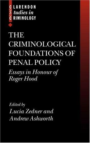 Couverture : The criminological foundations of penal policy