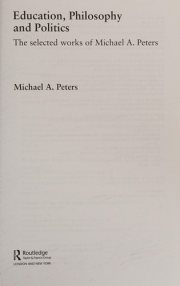 Couverture : Education, Philosophy and Politics